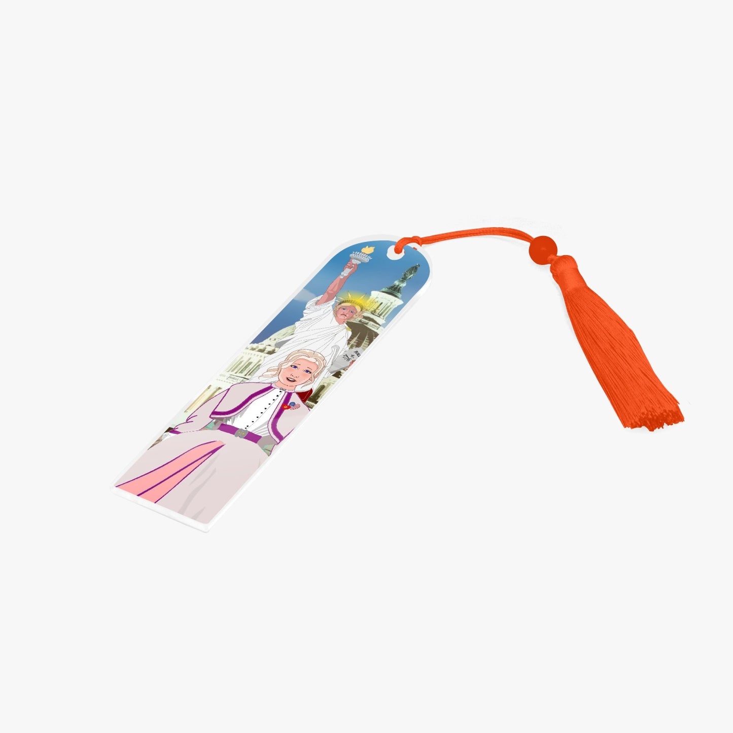 Acrylic Bookmark - Semicircle GLOBAL FREEDOM UNITED© USA GIRL V3