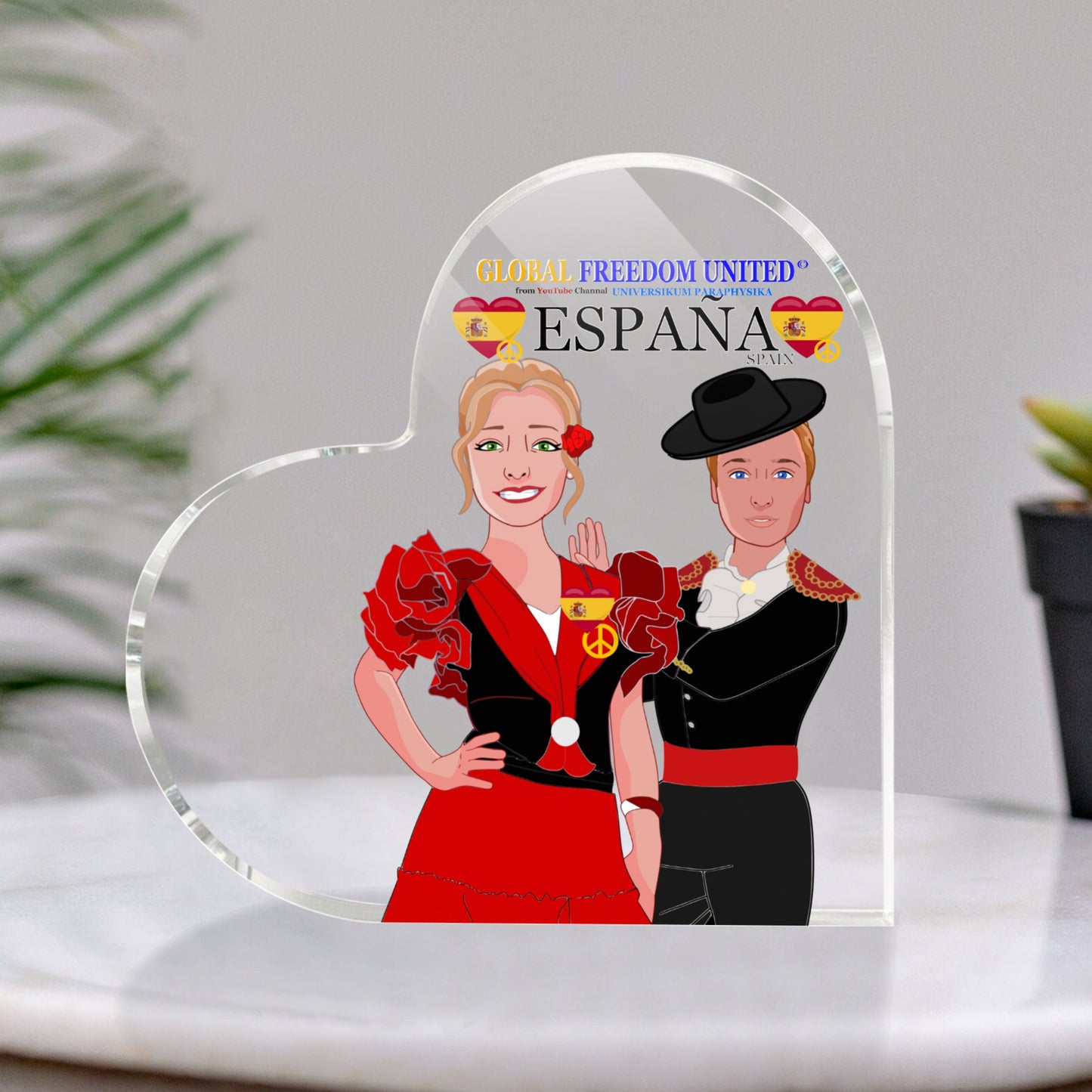 Acryl Heart GLOBAL FREEDOM UNITED© Couple Spain