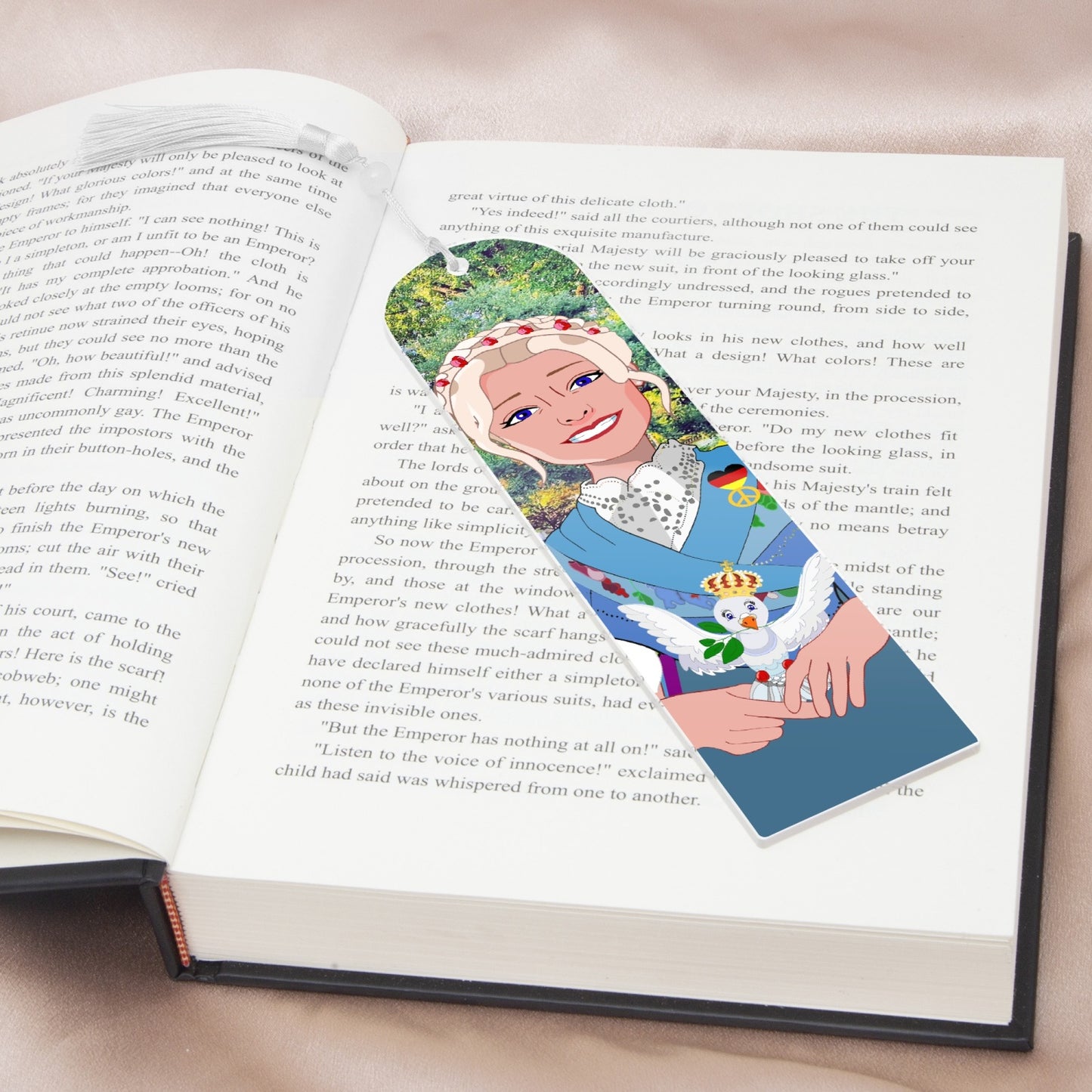 Acrylic Bookmark - Semicircle GLOBAL FREEDOM UNITED© German Girl Light Blue