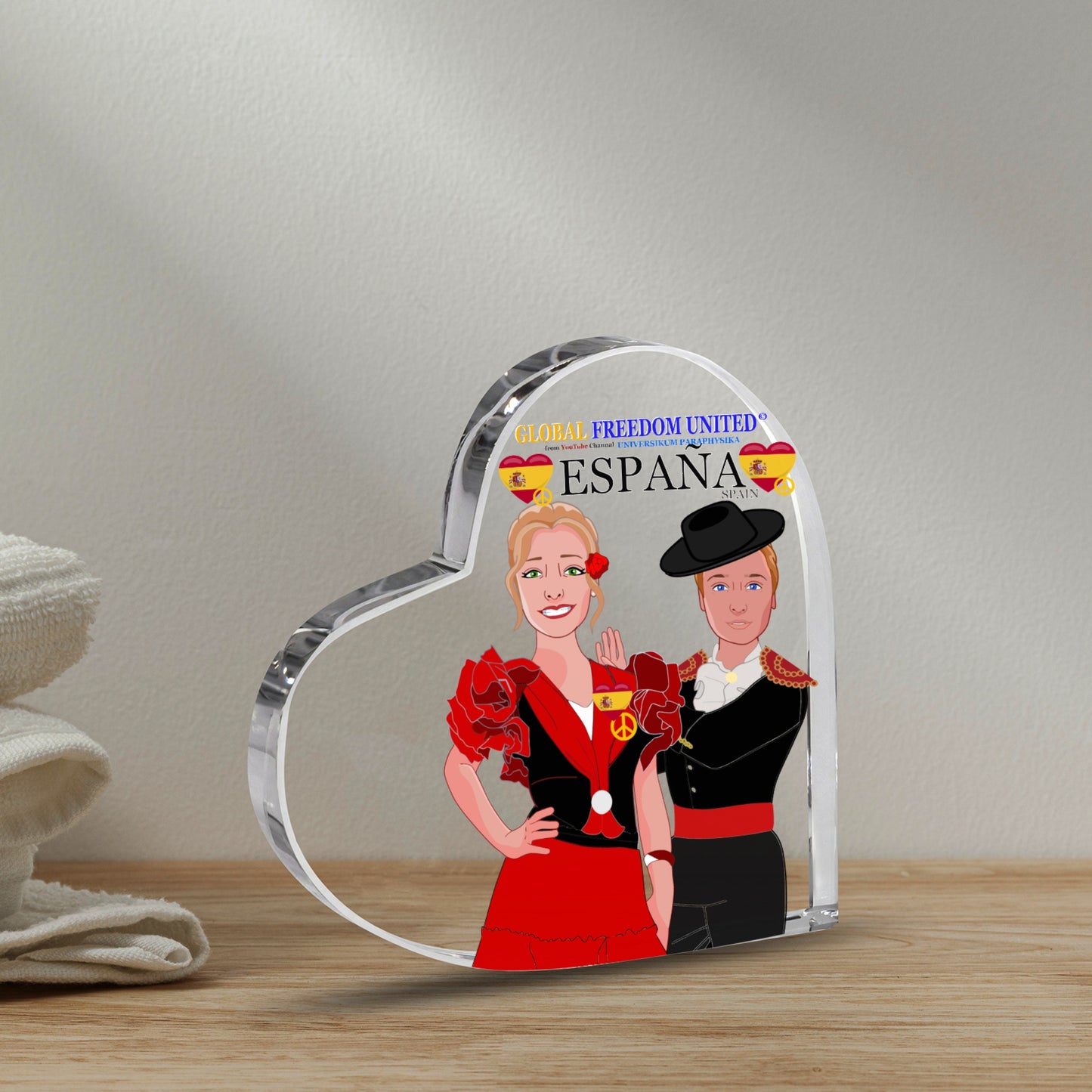 Acryl Heart GLOBAL FREEDOM UNITED© Couple Spain