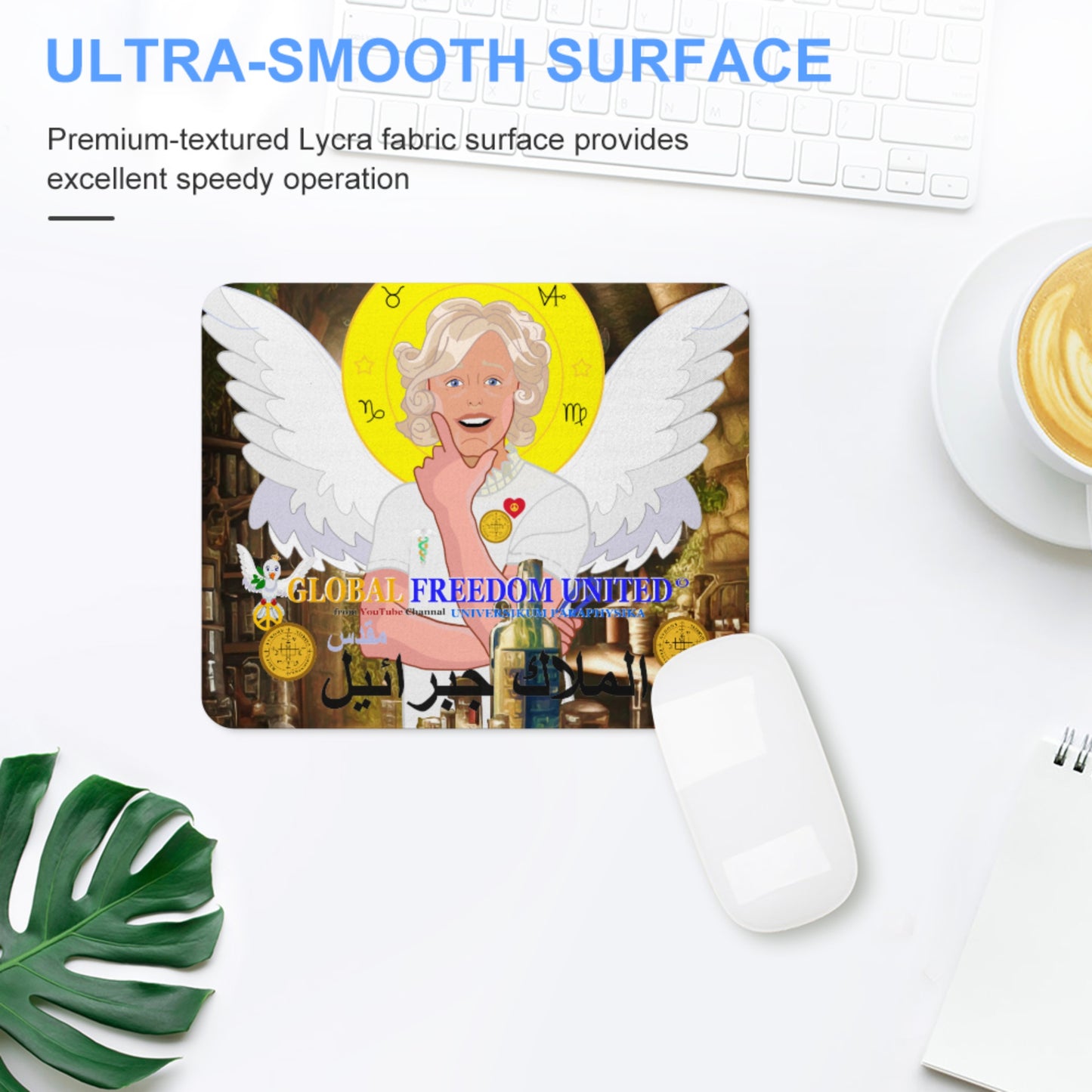 Mouse Pad GLOBAL FREEDOM UNITED© Archangel Gabriel Arabic