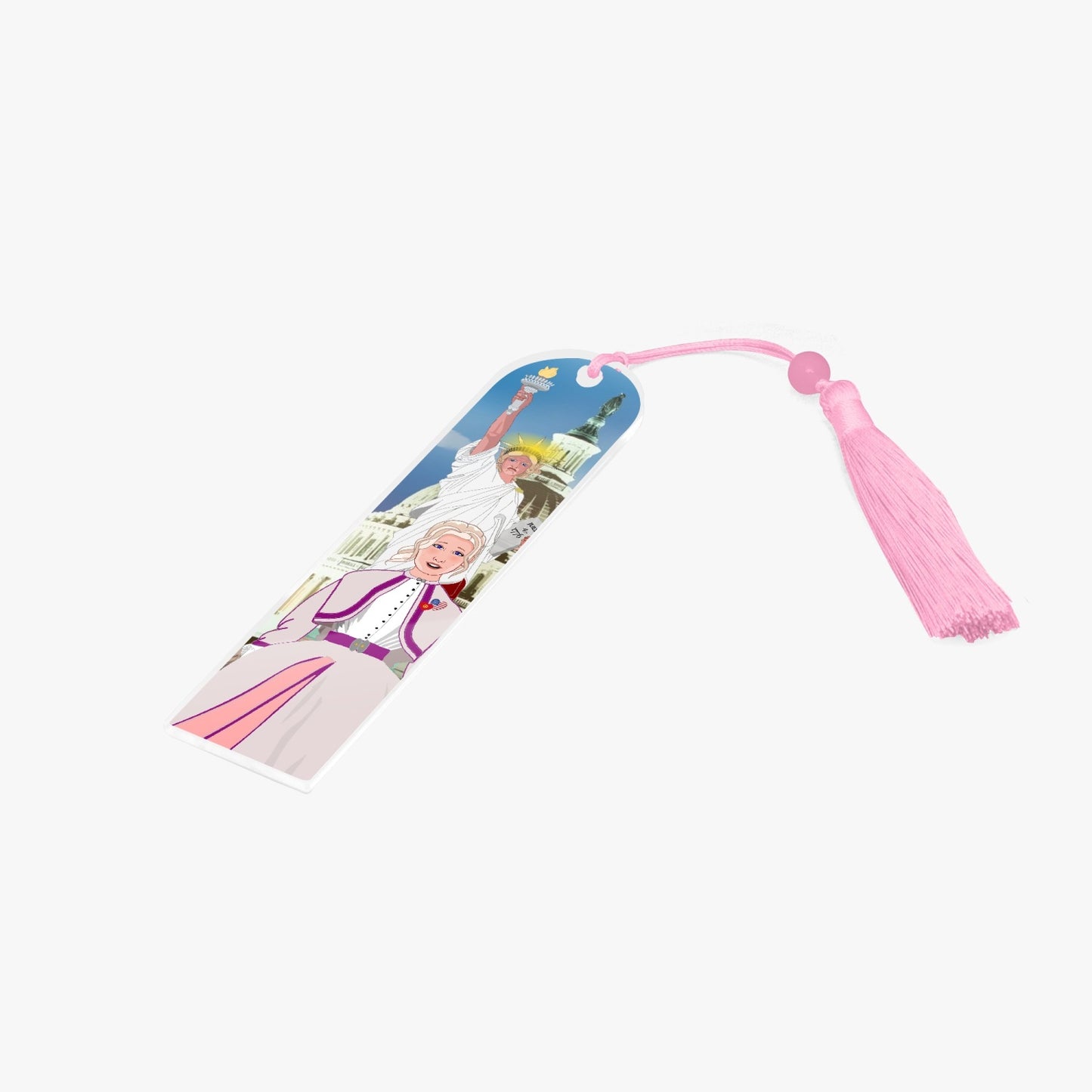 Acrylic Bookmark - Semicircle GLOBAL FREEDOM UNITED© USA GIRL V3