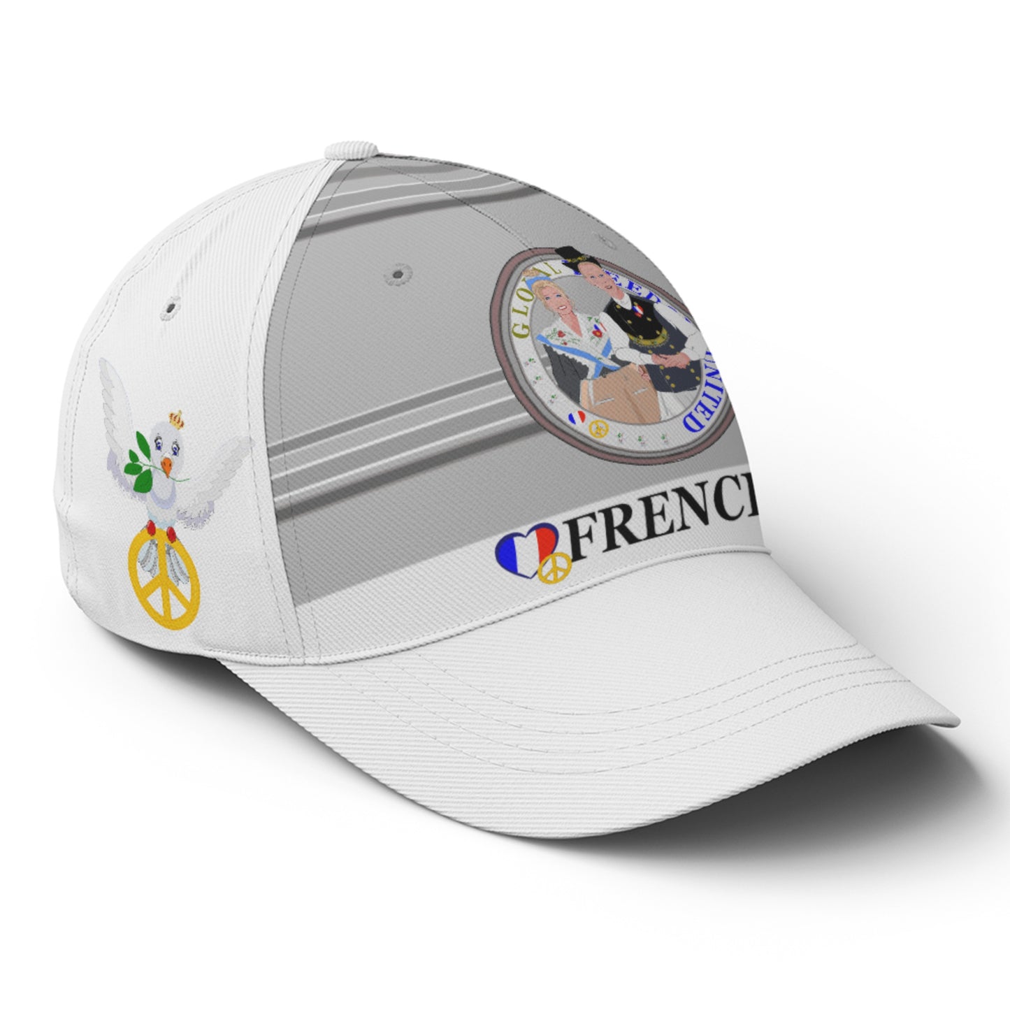 Basketball Cap GLOBAL FREEDOM UNITED© Couple French Grey