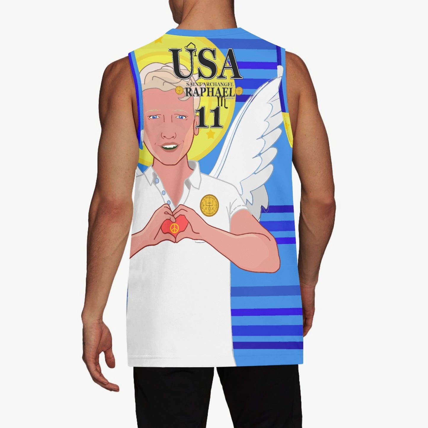 Basketball Jersey GLOBAL FREEDOM UNITED ARCHANGEL RAPHAEL USA 11