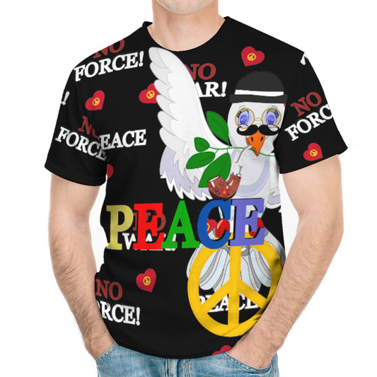Men´s T-shirt GLOBAL FREEDOM UNITED© Dove Of Peace V1 Black