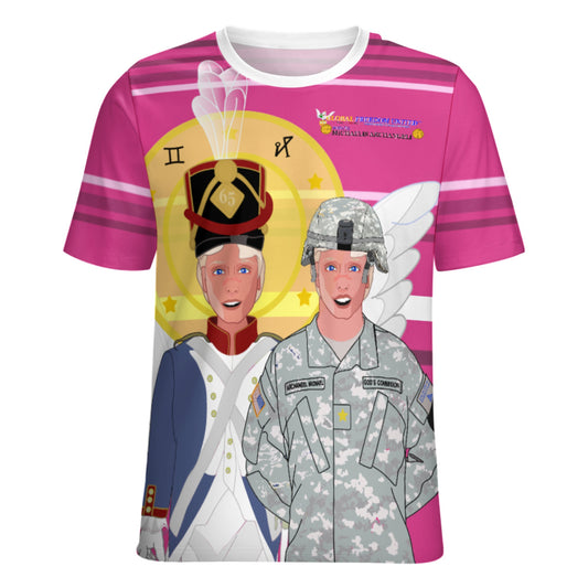 Women´s T-shirt  Global Freedom United© Archangel Michael In Latin V3 Pink2