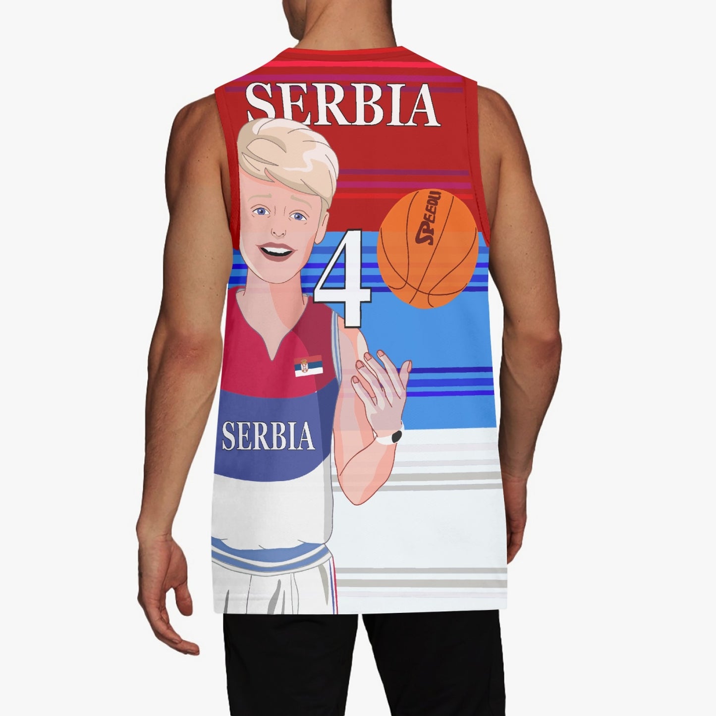 Basketball Jersey GLOBAL FREEDOM UNITED COUPLE EDITION SERBIA MEN V1 4