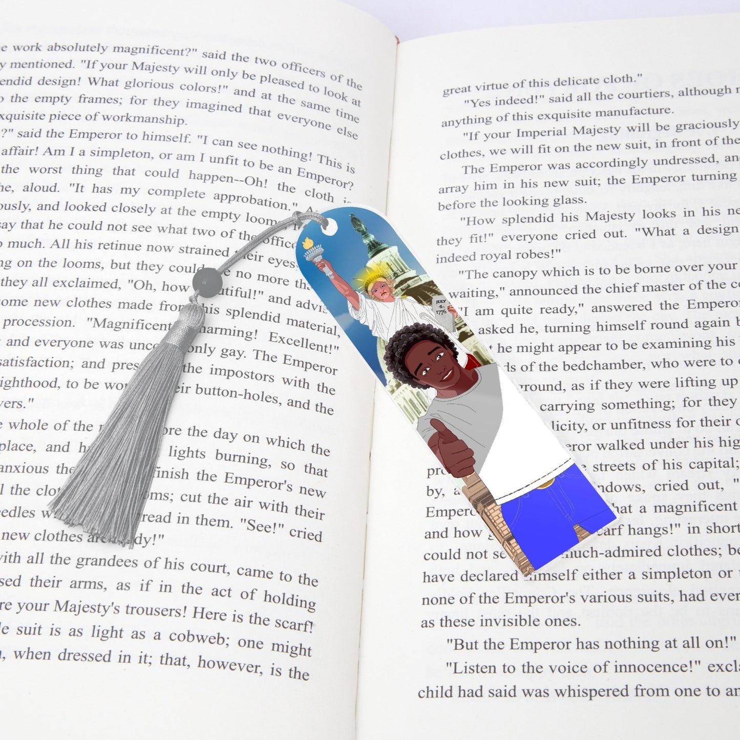 Acrylic Bookmark - Semicircle  GLOBAL FREEDOM UNITED© USA BOY V1