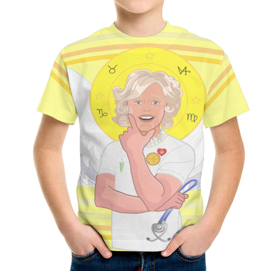 Kid´s T-shirt 2 GLOBAL FREEDOM UNITED© Archangel Gabriel Serbia  Yellow