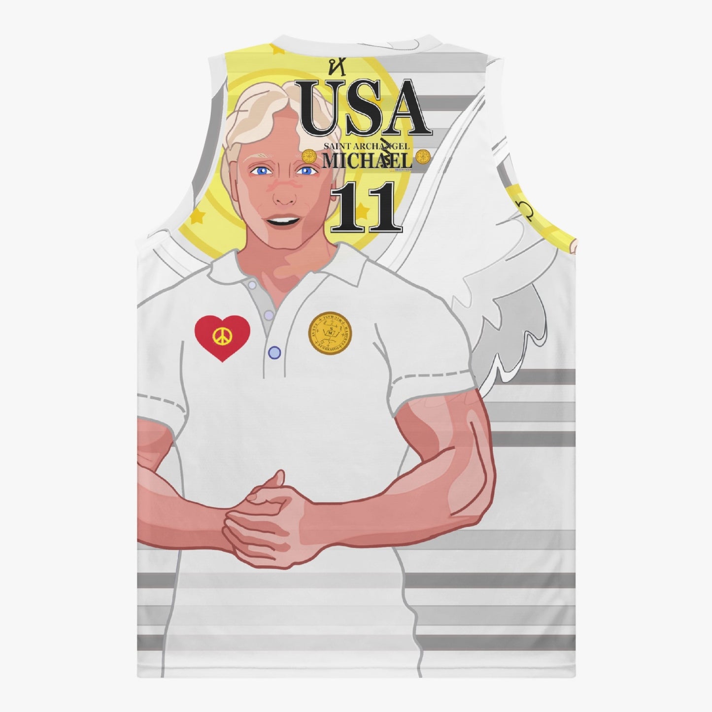 Basketball Jersey GLOBAL FREEDOM UNITED ARCHANGEL MICHAEL USA 11