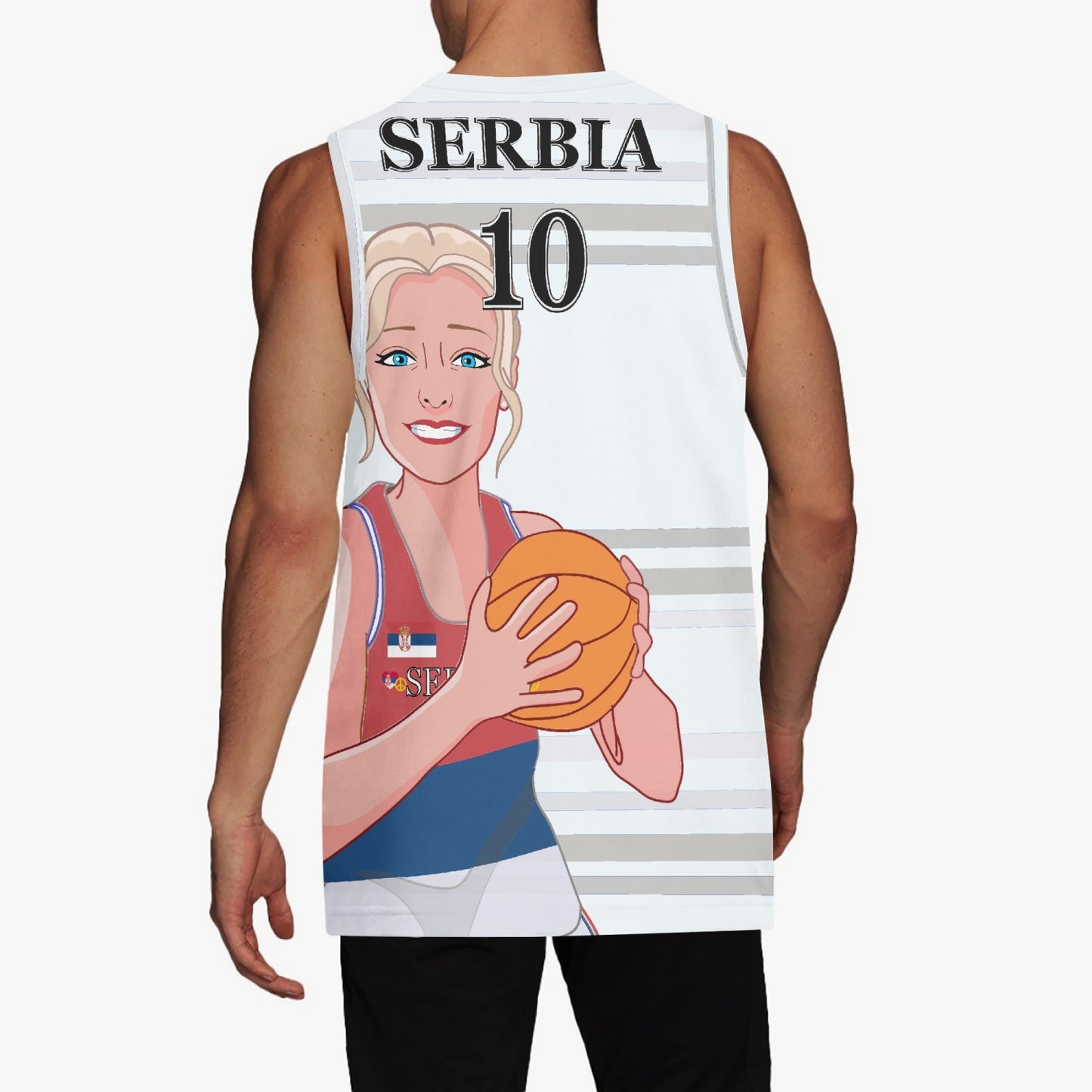 Basketball Jersey GLOBAL FREEDOM UNITED COUPLE EDITION WOMEN SERBIA v2 10