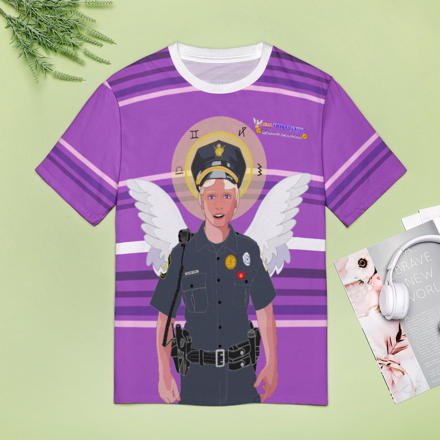 Women´s T-shirt  Global Freedom United© Archangel Michael In Latin V4 Lilac