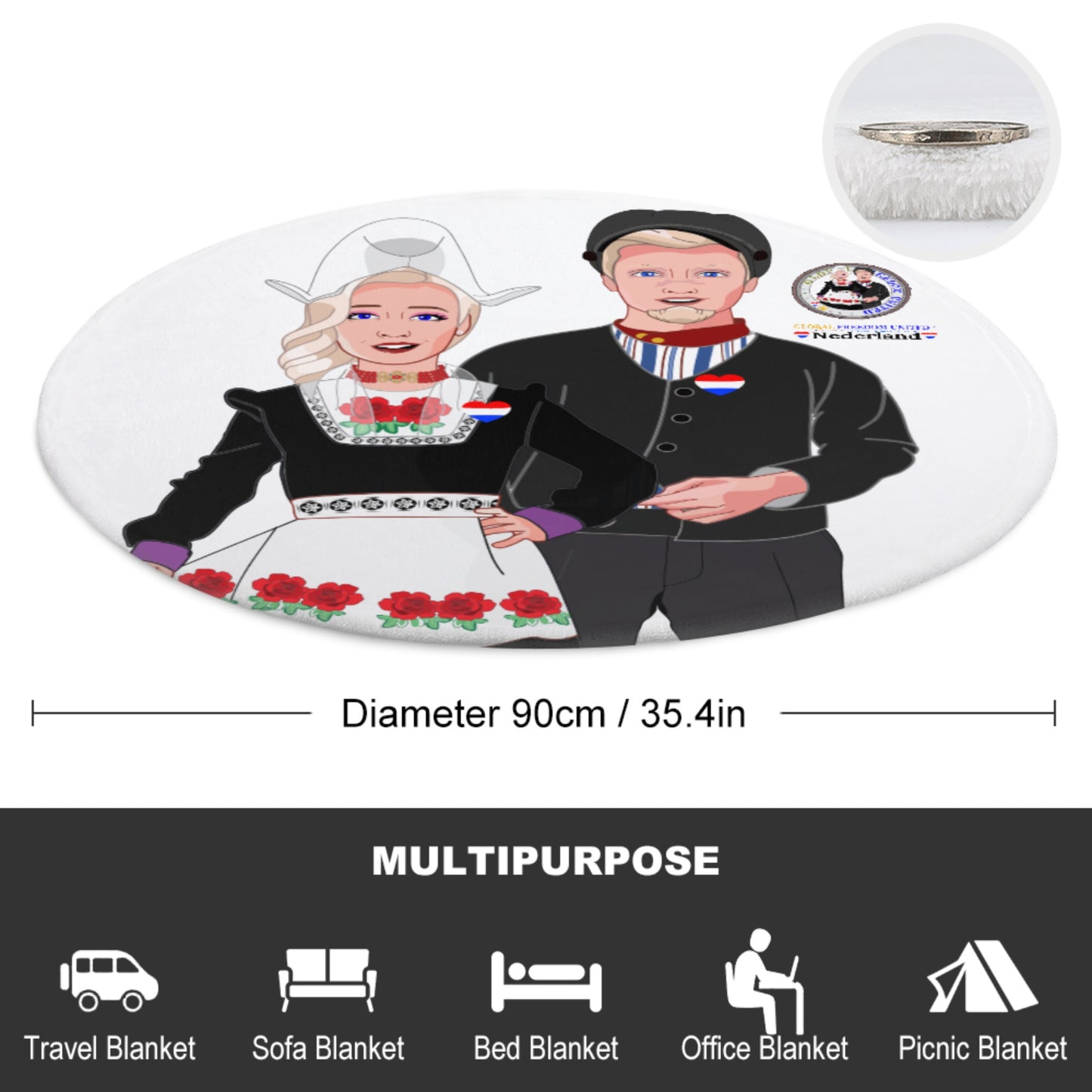 Blanket For Kids GLOBAL FREEDOM UNITED© Couple Nederland V2