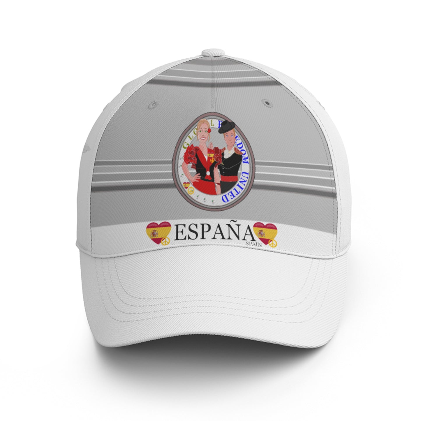 Basketball Cap GLOBAL FREEDOM UNITED© Couple Spain Grey