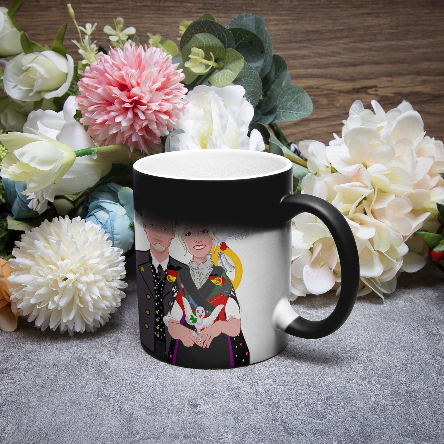 Color Changing Magic Mug GLOBAL FREEDOM UNITED© COUPLE GERMANY TRADITION