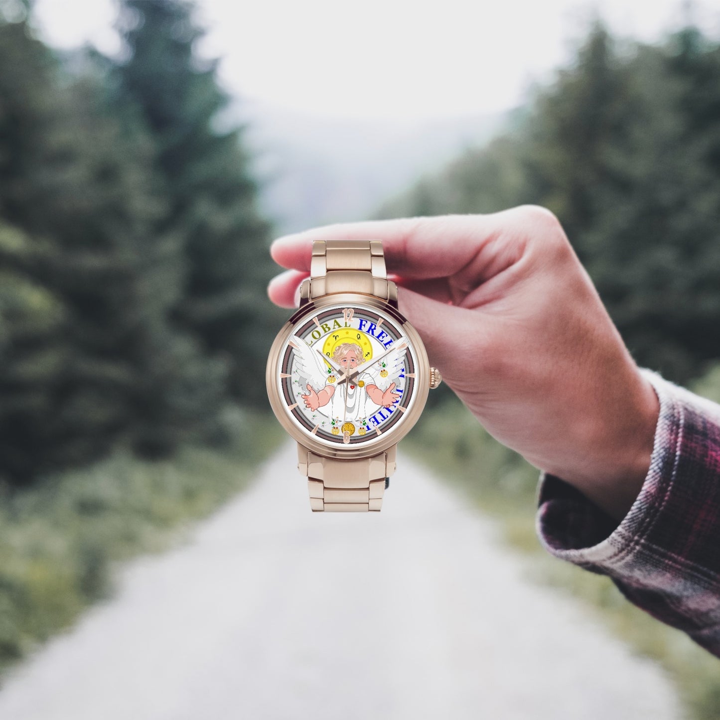 New Steel Strap Automatic Watch (With Indicators) GLOBAL FREEDOM UNITED ARCHANGEL URIEL