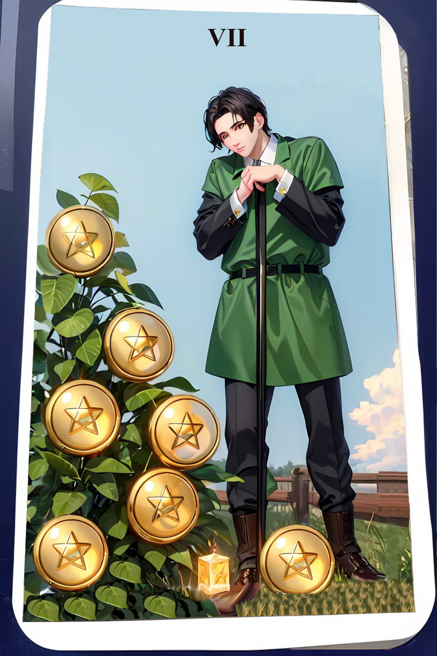 Kartendeck Tarot Anime Münzen