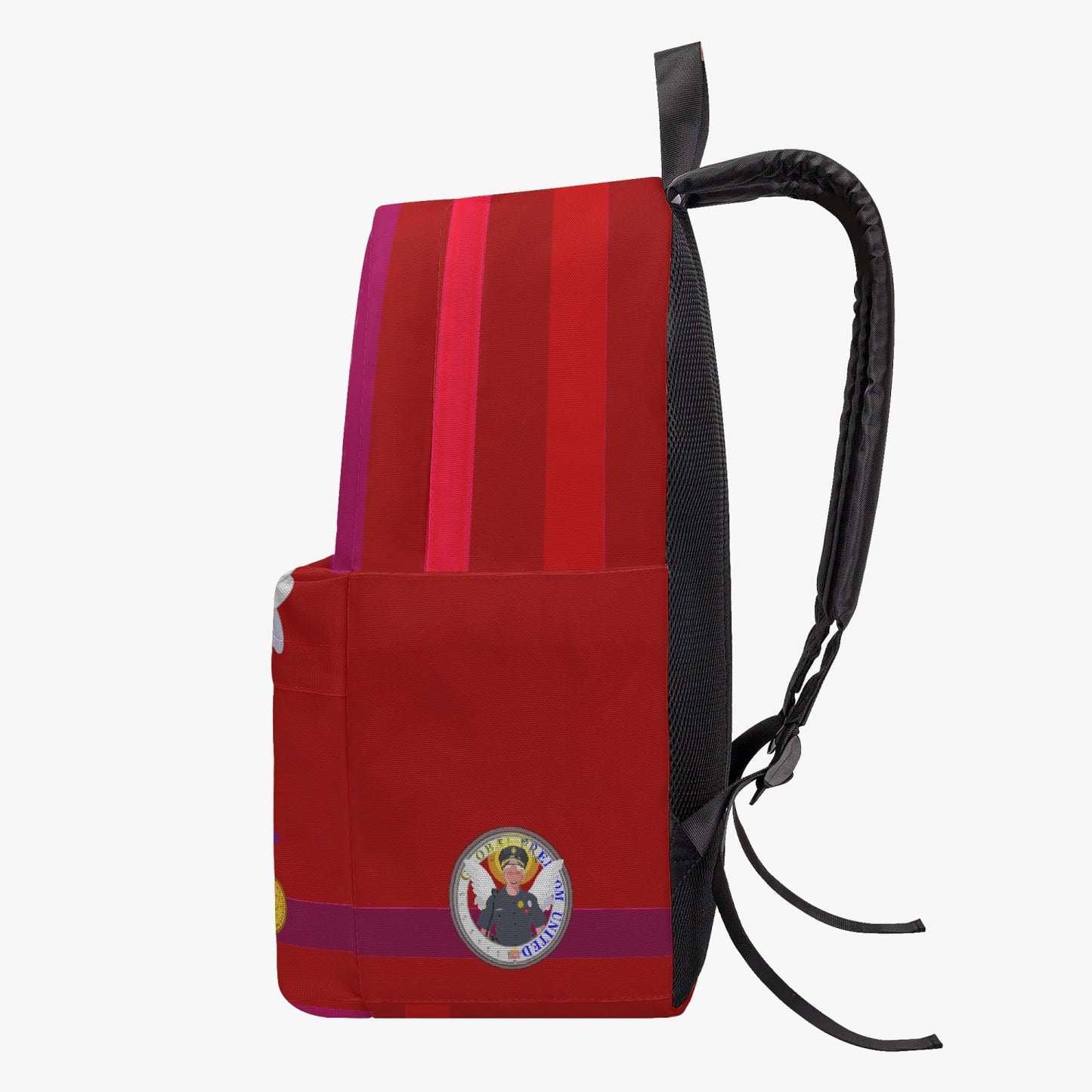 GLOBAL FREEDOM UNITED© Archangel Michael as Policemen English Red - All-over-print Canvas Backpack