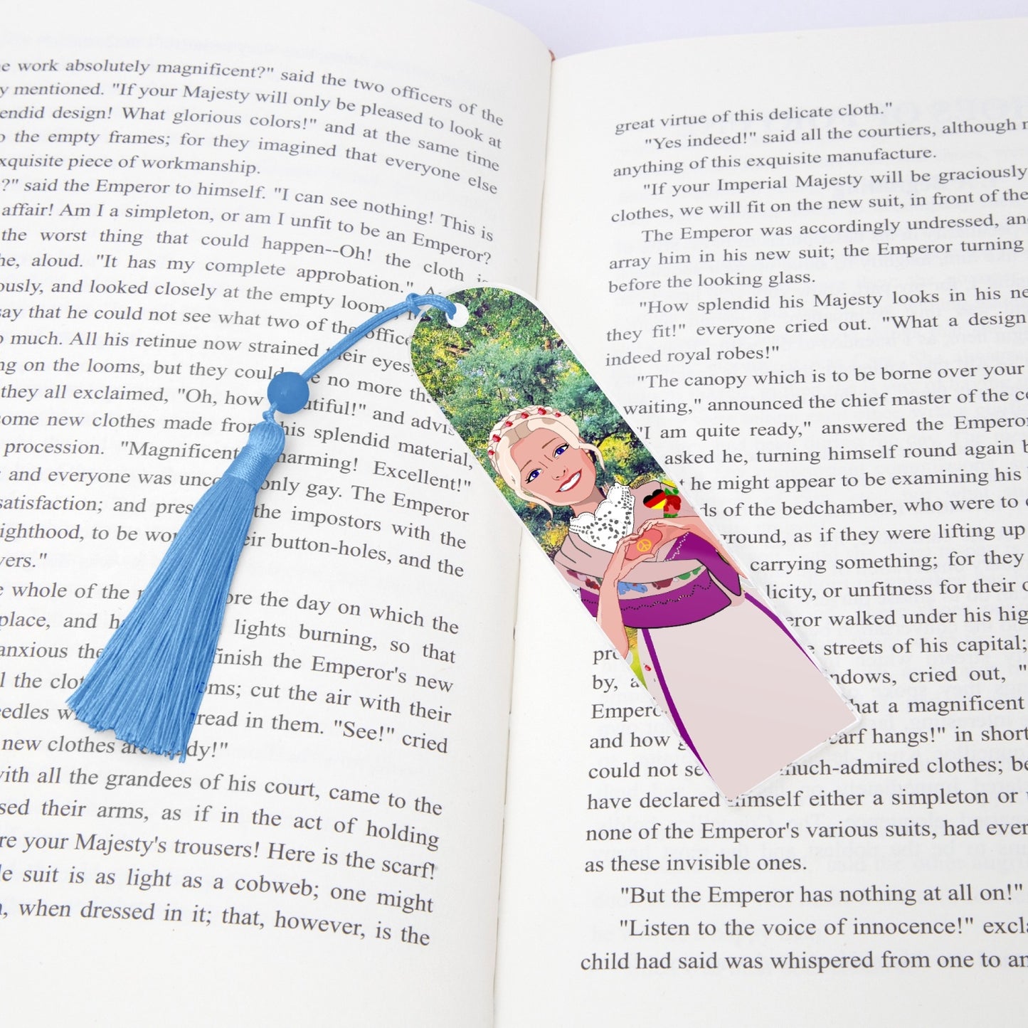 Acrylic Bookmark - Semicircle GLOBAL FREEDOM UNITED© German Girl Pink