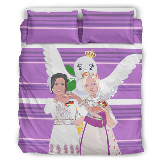 Bed Line GLOBAL FREEDOM UNITED© Women Palestina & Germany Lilac