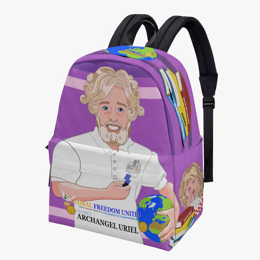 GLOBAL FREEDOM UNITED© Archangel Uriel SPECIAL LESSONS English Lilac - All-over-print Canvas Backpack