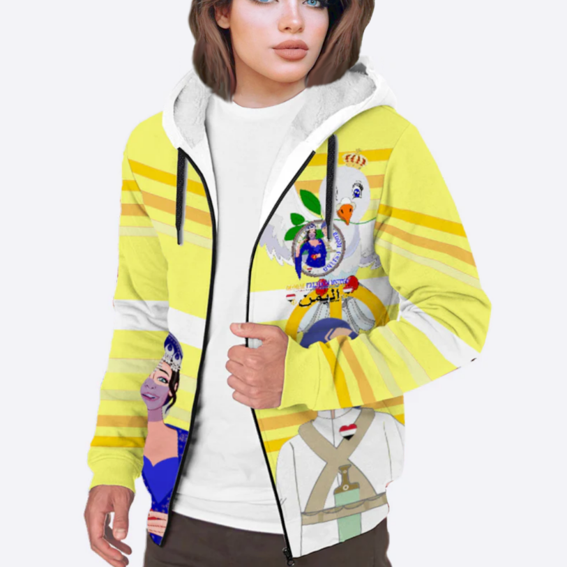 Plush Hoodie GLOBAL FREEDOM UNITED© Couple Yemen Yellow