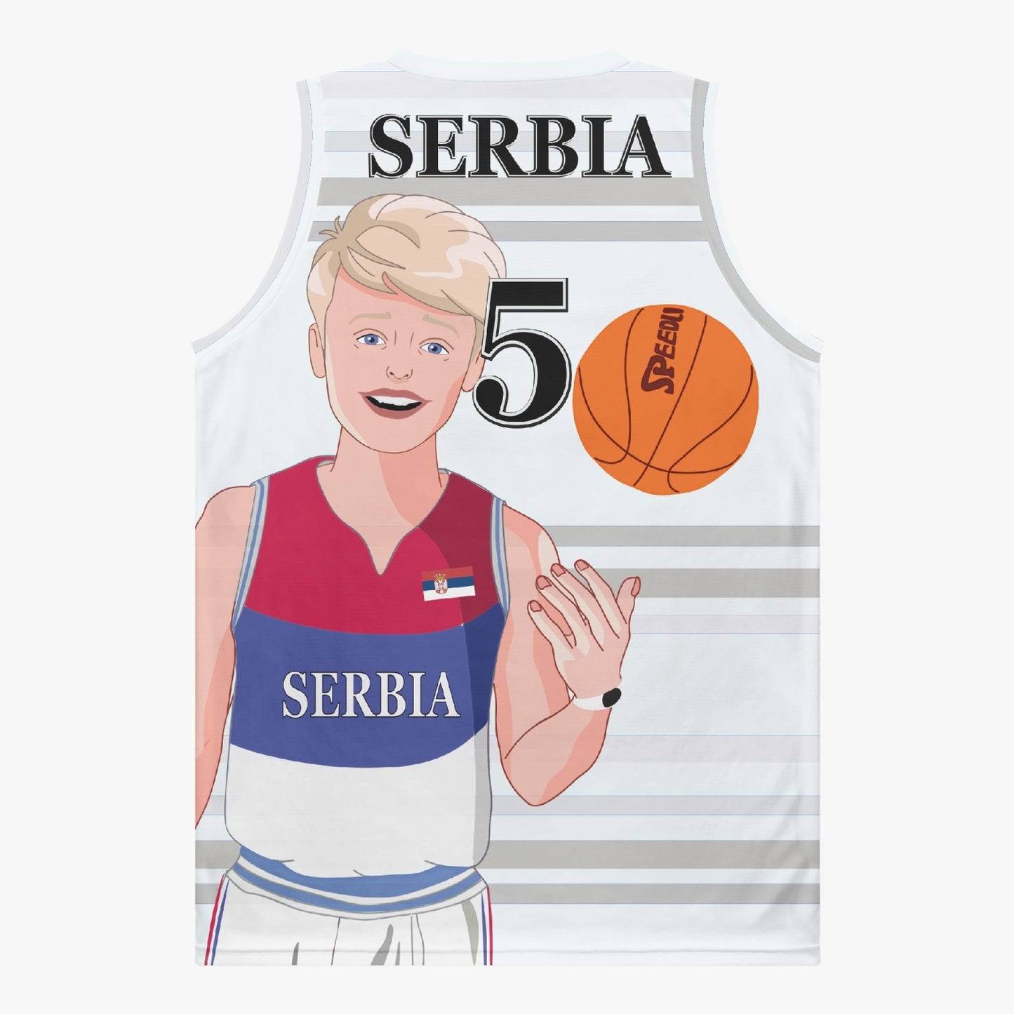 Basketball Jersey GLOBAL FREEDOM UNITED COUPLE EDITION SERBIA MEN V2 5