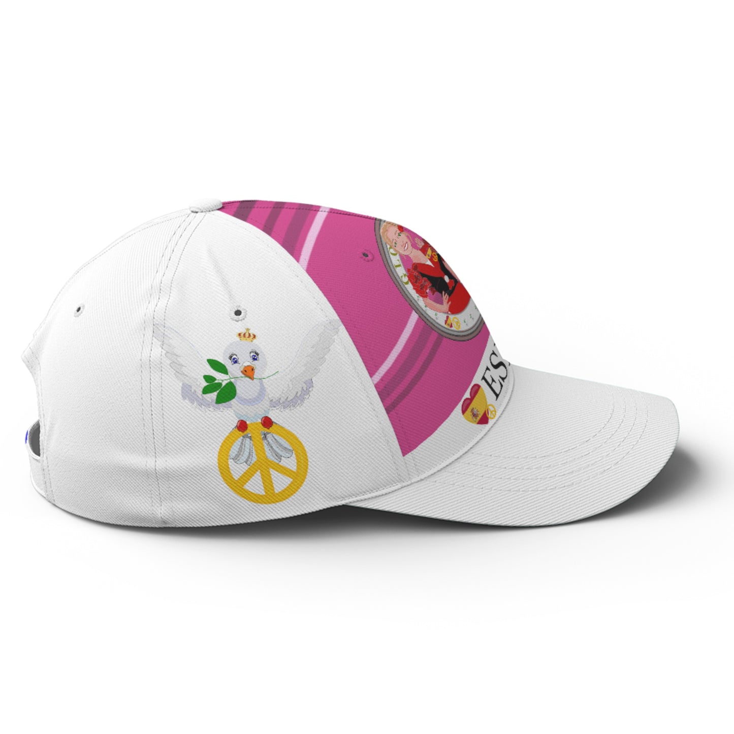 Basketball Cap GLOBAL FREEDOM UNITED© Couple Spain Pink2
