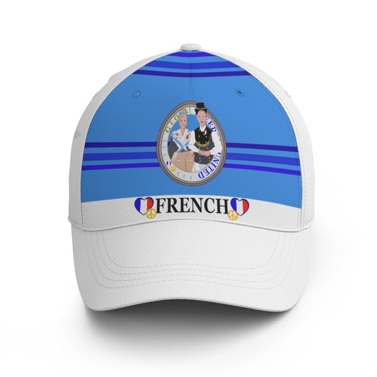 Basketball Cap GLOBAL FREEDOM UNITED© Couple French Deep Blue
