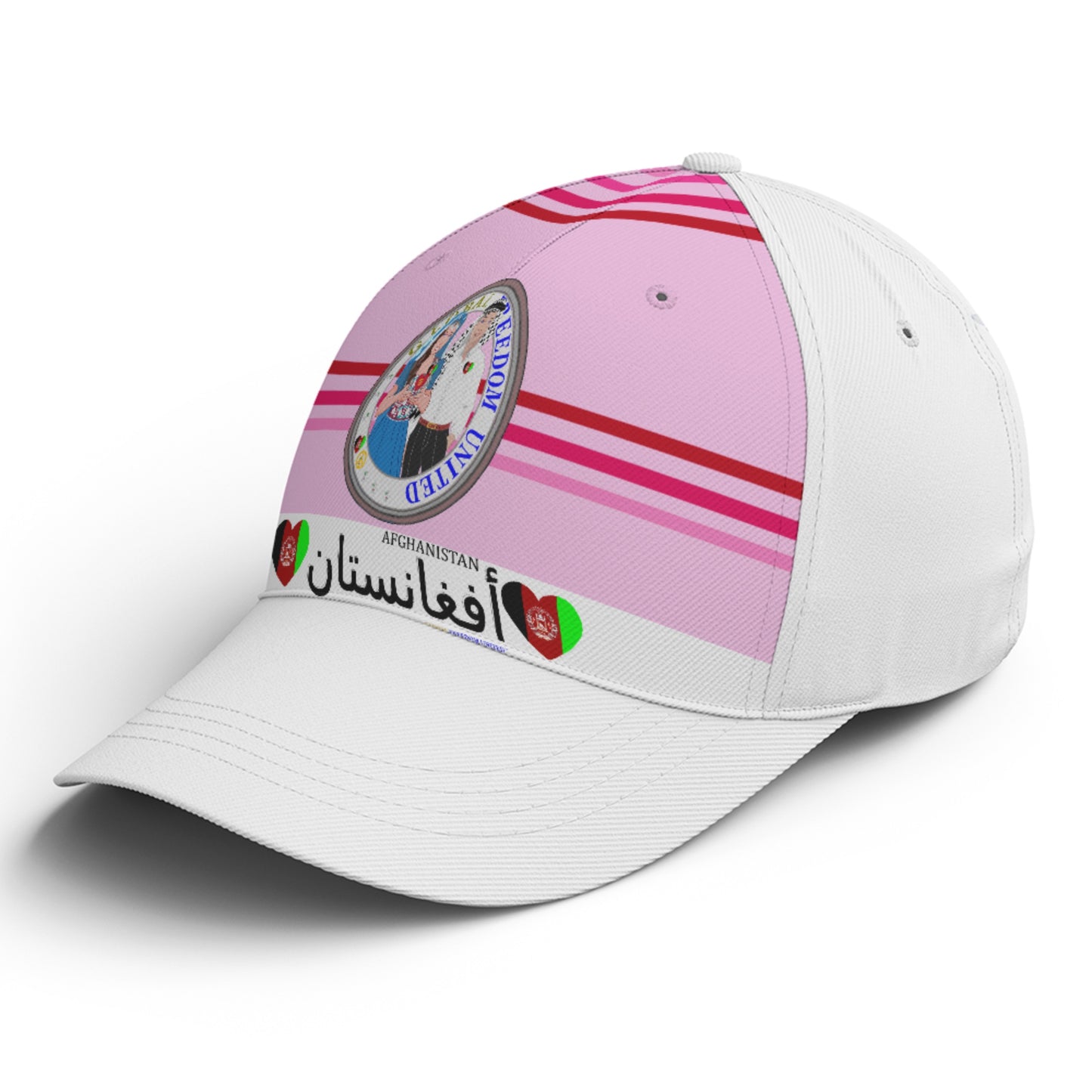 Basketball Cap GLOBAL FREEDOM UNITED© Couple Afghanistan Pink1