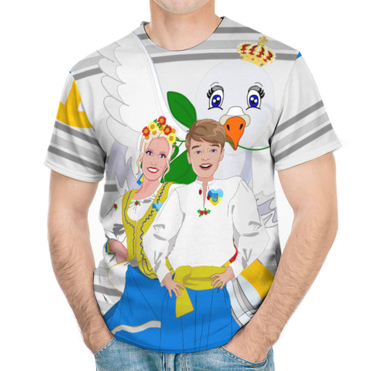 Women´s T-shirt GLOBAL FREEDOM UNITED© Couple Ukrain Grey