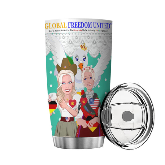 Tumbler GLOBAL FREEDOM UNITED© Women Germany & USA Green