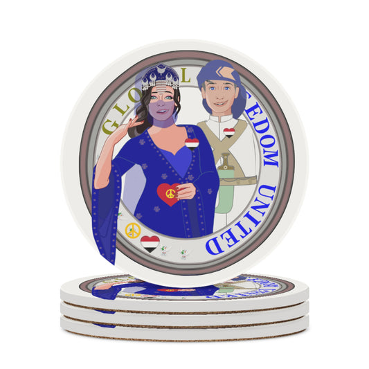 Ceramic Coasters GLOBAL FREEDOM UNITED© Couple Yemen