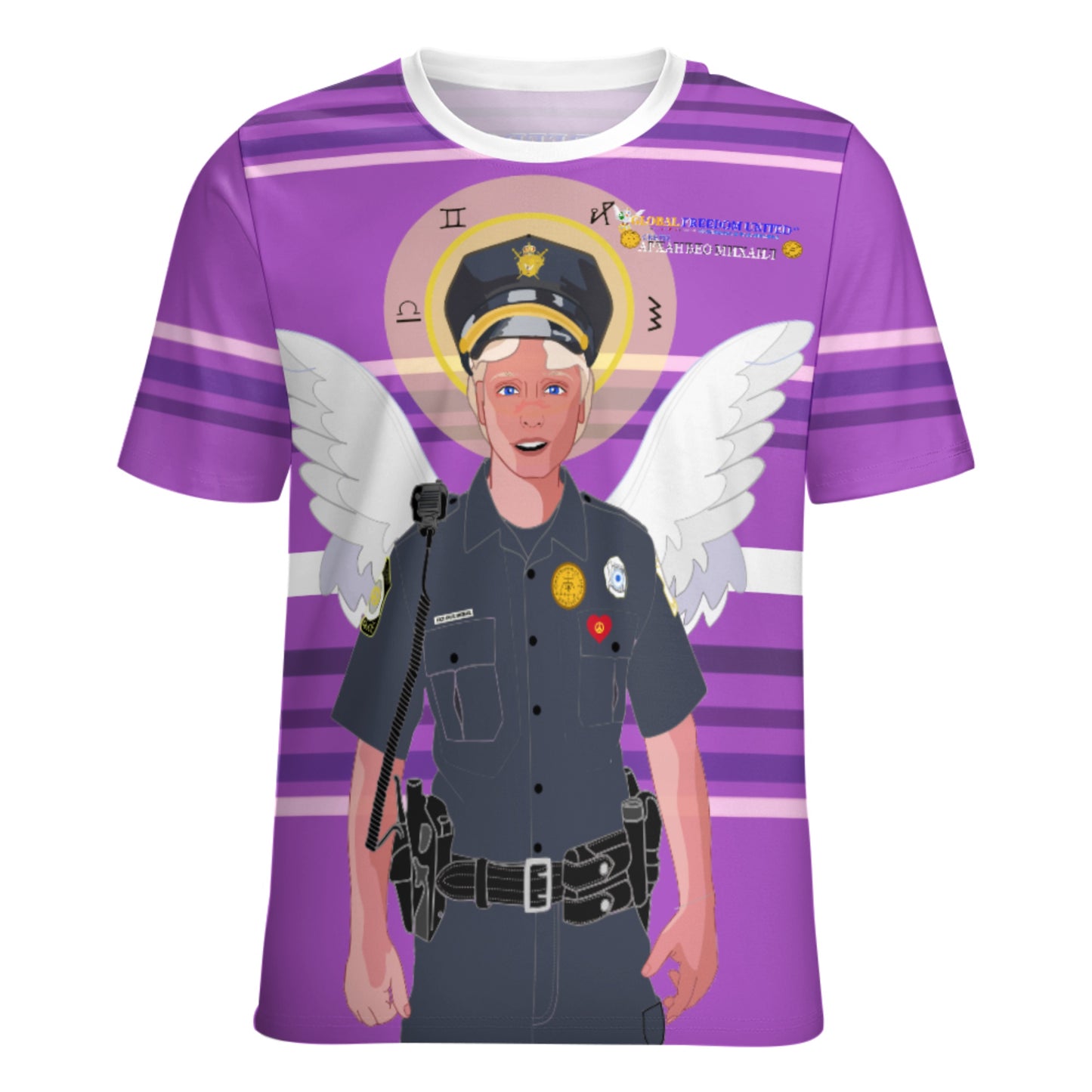Women´s T-shirt  GLOBAL FREEDOM UNITED© Archangel Michael Serbia V4 Lilac