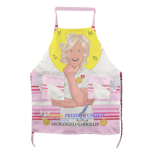 Apron GLOBAL FREEDOM UNITED© Archangel Gabriel Latin Pink1