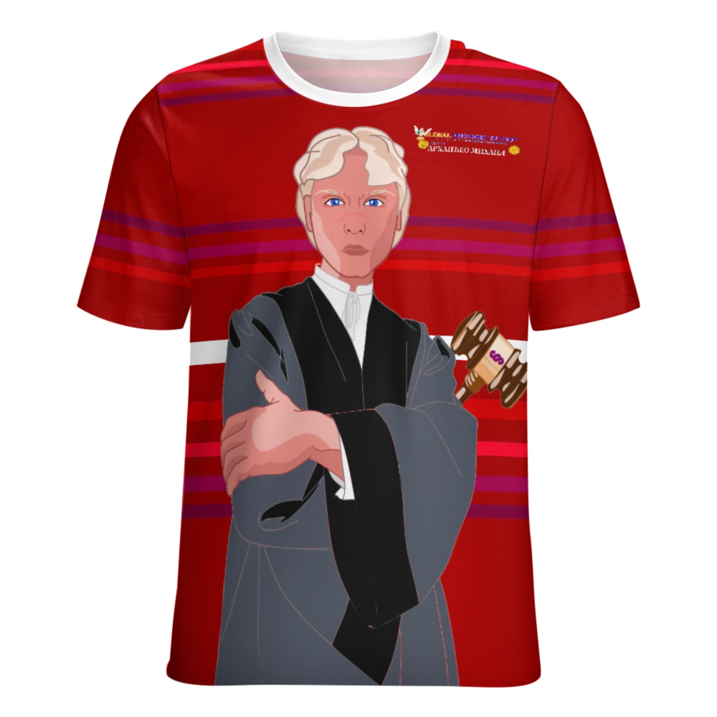 Women´s T-shirt  GLOBAL FREEDOM UNITED© Archangel Michael Serbia V5 Red