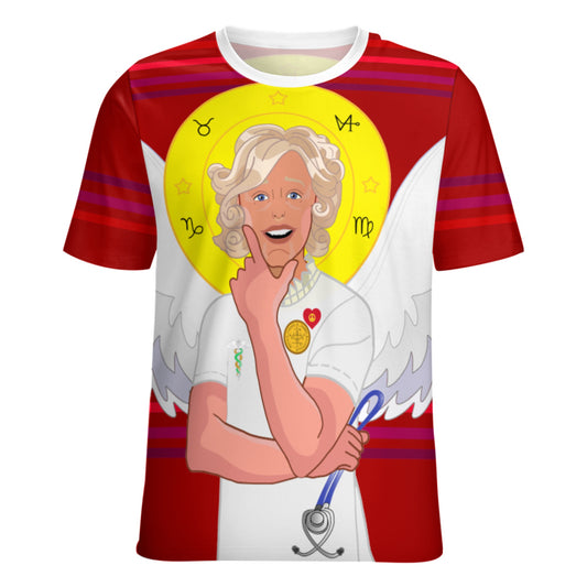 Women´s T-shirt 2 GLOBAL FREEDOM UNITED© Archangel Gabriel Croatia Red