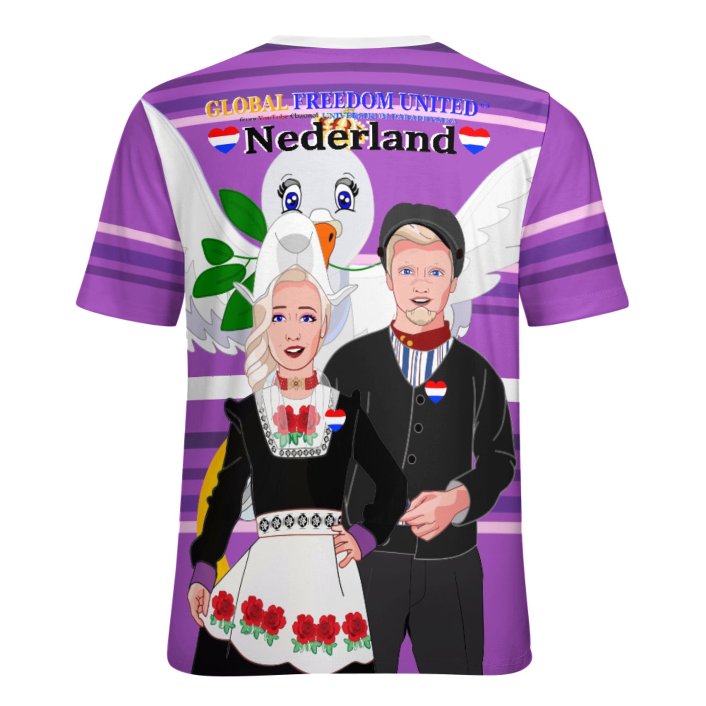 Women´s T-shirt 2 GLOBAL FREEDOM UNITED© Couple Nederland Lilac