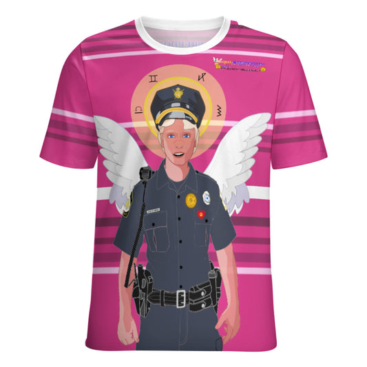 Women´s T-shirt  Global Freedom United© Archangel Michael In Latin V4 Pink2