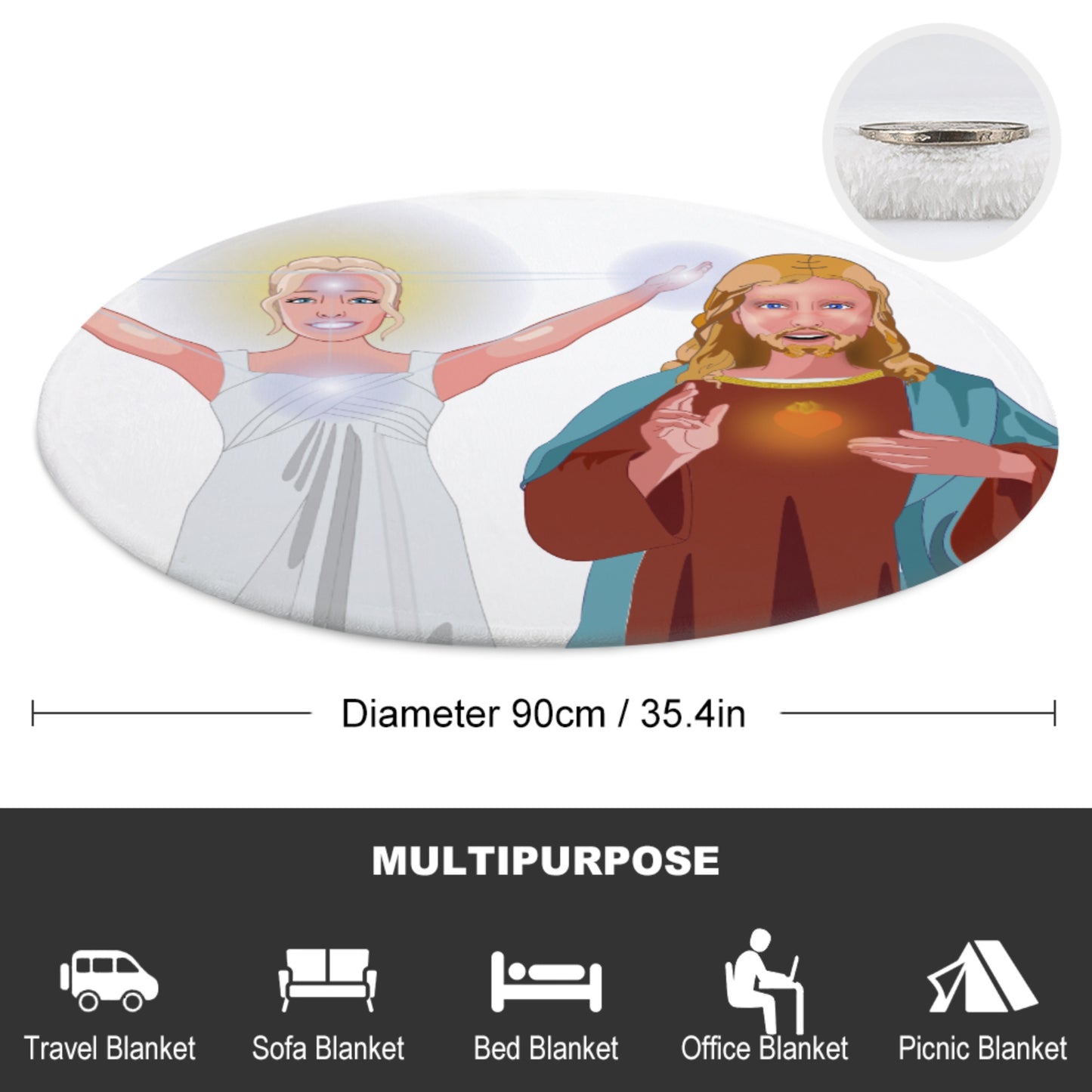 Kid´s Blanket GLOBAL FREEDOM UNITED© Jesus Christ With Mary Magdalena