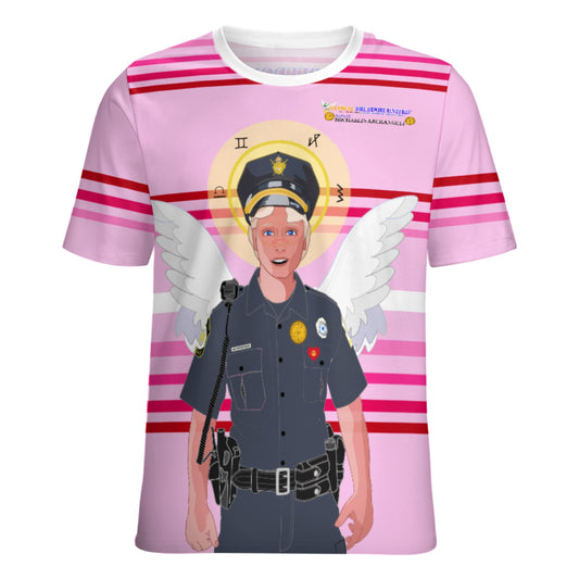 Women´s T-shirt  Global Freedom United© Archangel Michael In Latin V4 Pink1