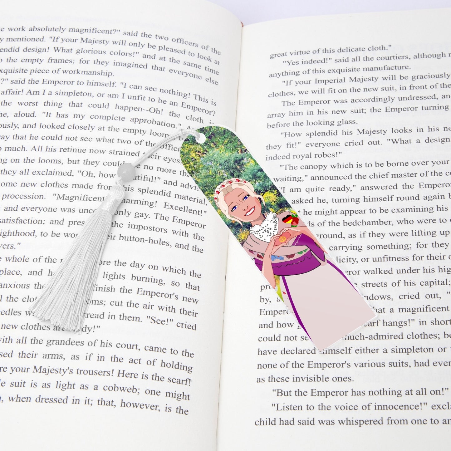 Acrylic Bookmark - Semicircle GLOBAL FREEDOM UNITED© German Girl Pink