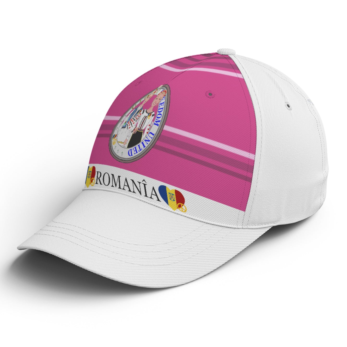 Basketball Cap GLOBAL FREEDOM UNITED© Couple Romania Pink2