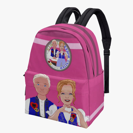 GLOBAL FREEDOM UNITED© Couple Albania Pink2 - All-over-print Canvas Backpack