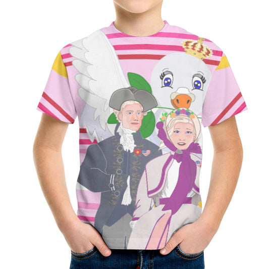 Kid´s T-shirt GLOBAL FREEDOM UNITED© Couple USA V3 Pink1