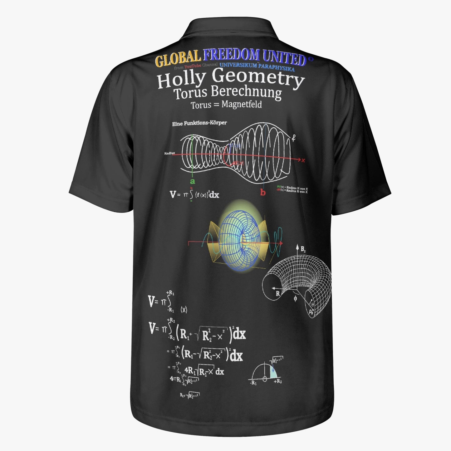 Holly Geometry Torus Code GLOBAL FREEDOM UNITED© Handmade AOP Men Polo Shirt
