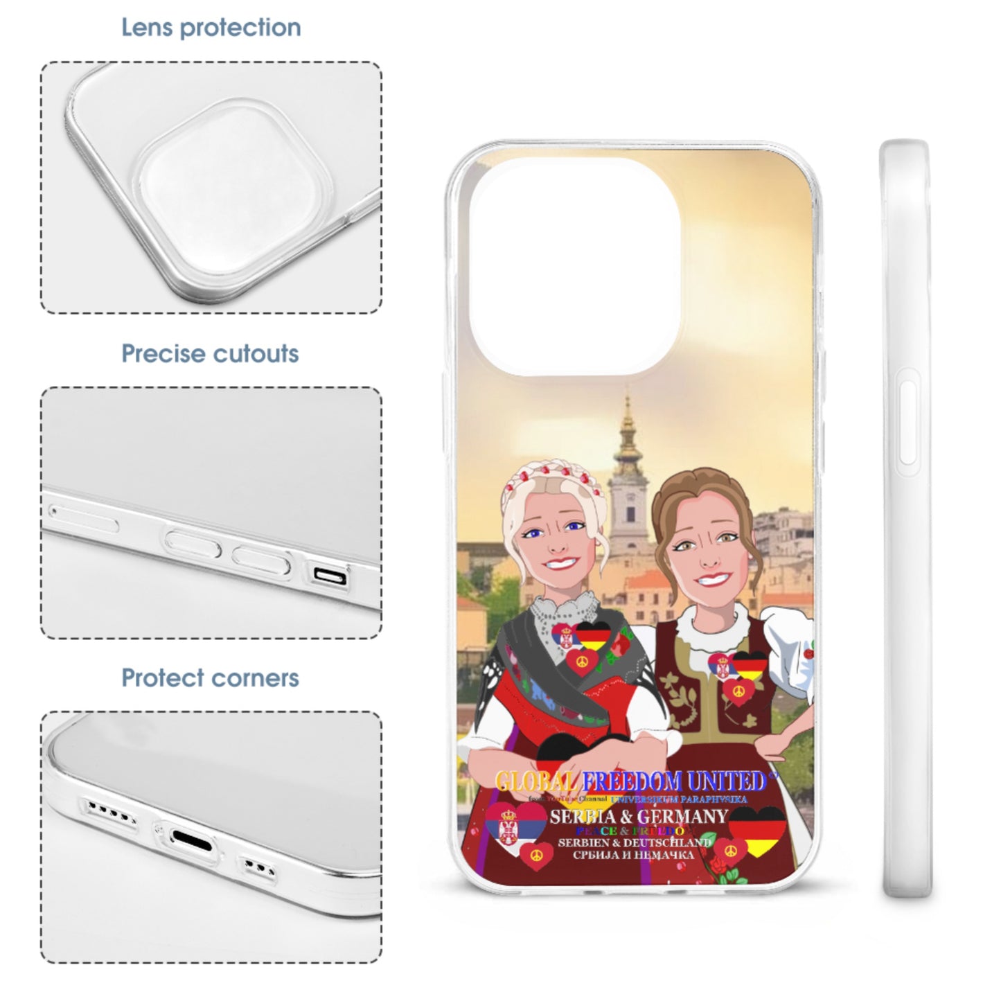 Phone Case GLOBAL FREEDOM UNITED©  Women Serbia & Germany V1