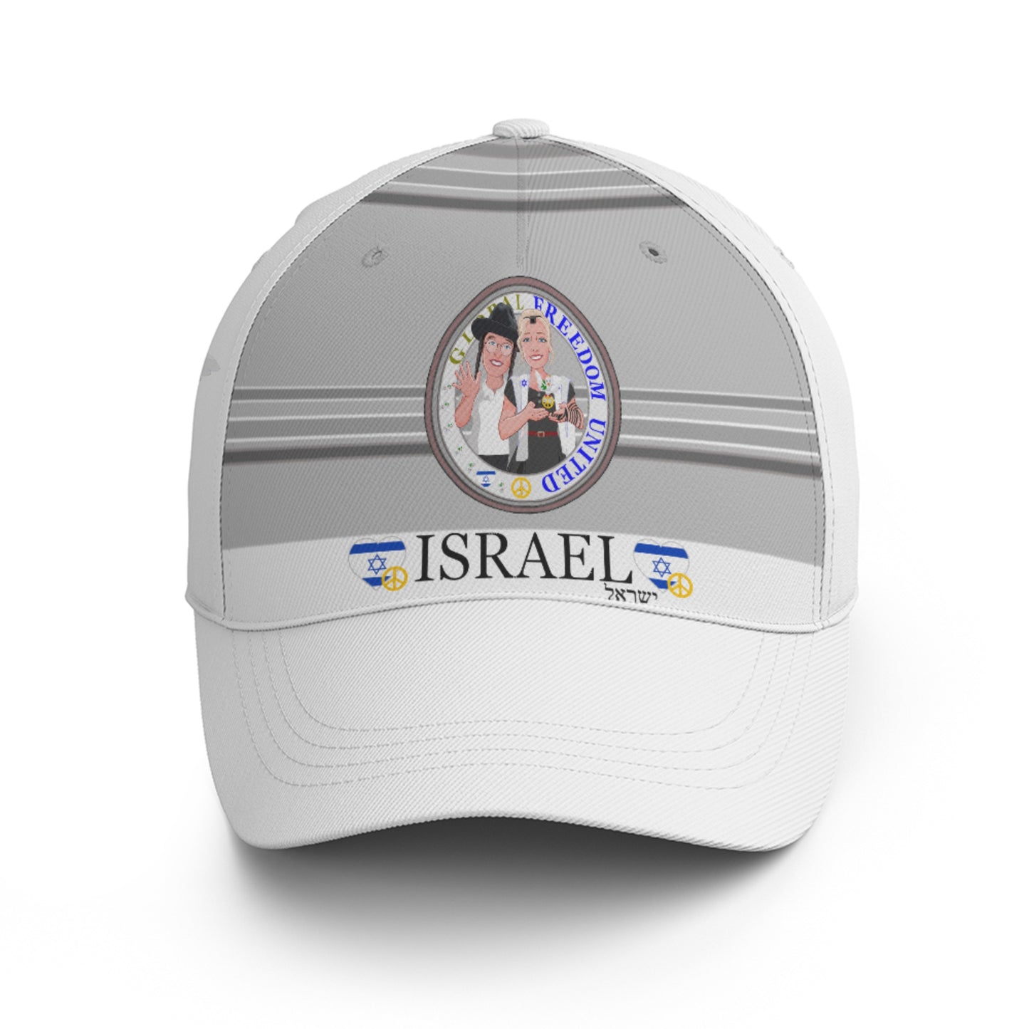 Basketball Cap GLOBAL FREEDOM UNITED© Couple Israel Grey