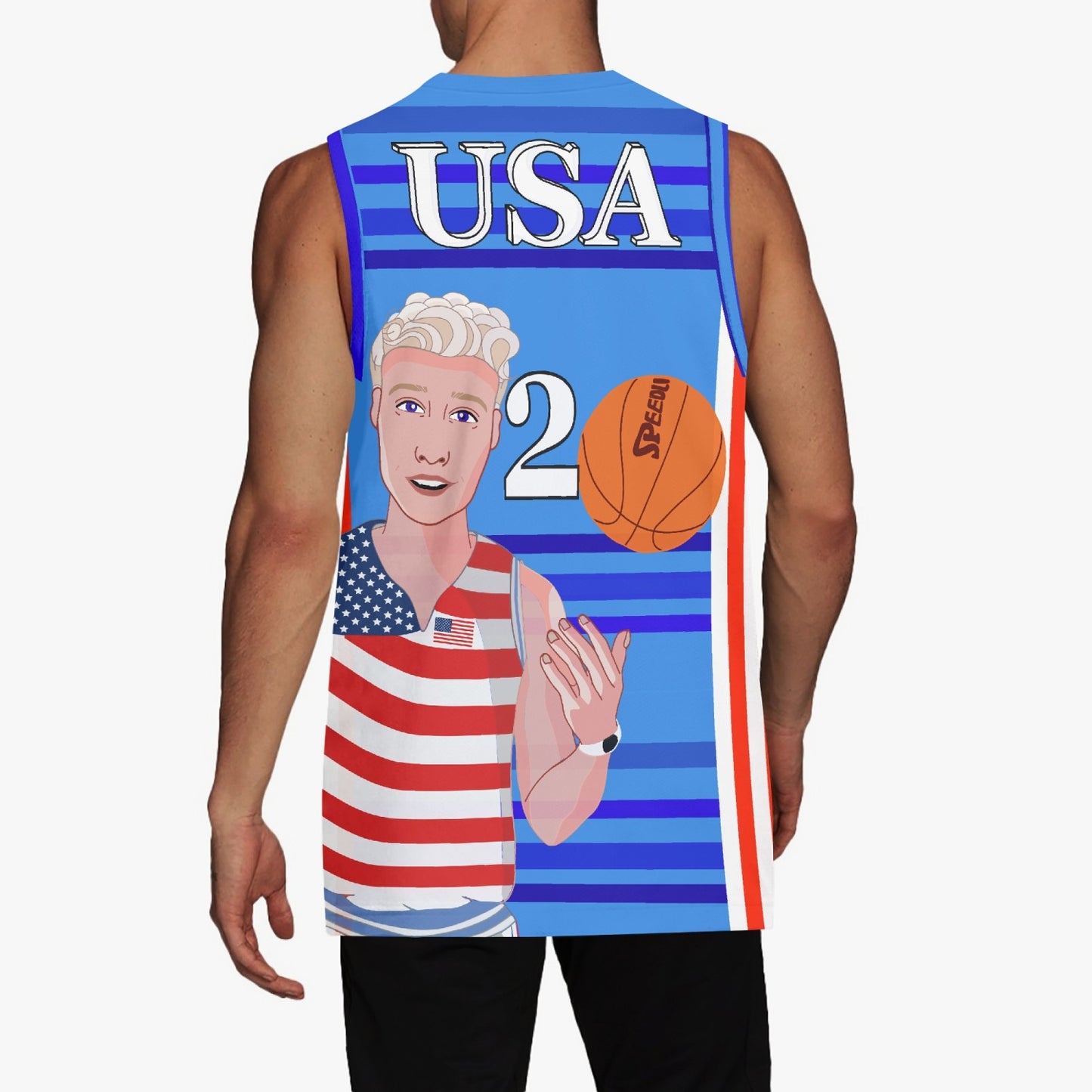 Basketball Jersey GLOBAL FREEDOM UNITED©  COUPLE EDITION USA V1 2