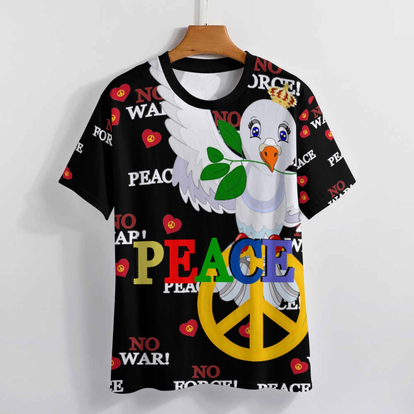 Women´s T-shirt GLOBAL FREEDOM UNITED© Dove Of Peace V1 Black